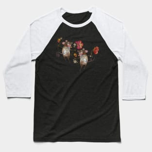 Two Mice Embroidery Baseball T-Shirt